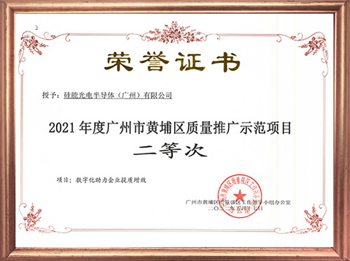 廣州市黃埔區(qū)質(zhì)量推廣示范項目